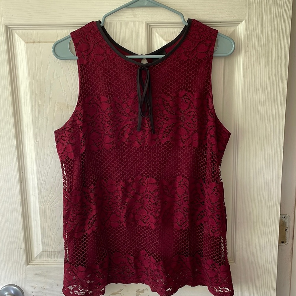 Worthington Red blouse size large tall
